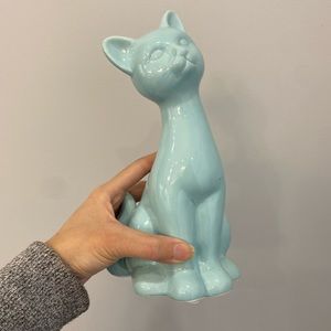 Ceramic Cat Decor - blue